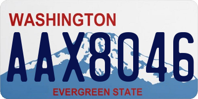 WA license plate AAX8046