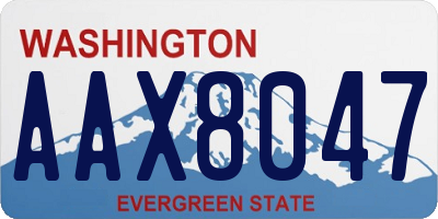 WA license plate AAX8047