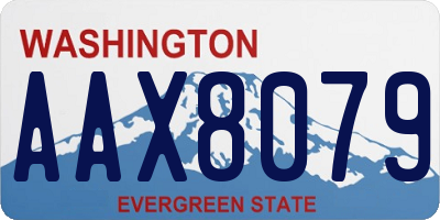 WA license plate AAX8079