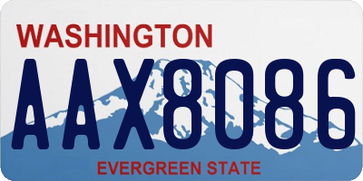 WA license plate AAX8086