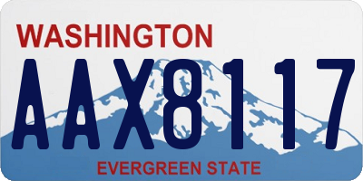 WA license plate AAX8117
