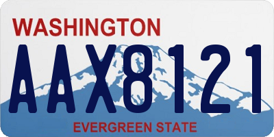 WA license plate AAX8121