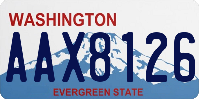 WA license plate AAX8126