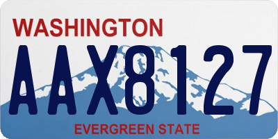 WA license plate AAX8127