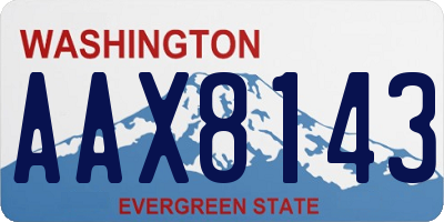 WA license plate AAX8143