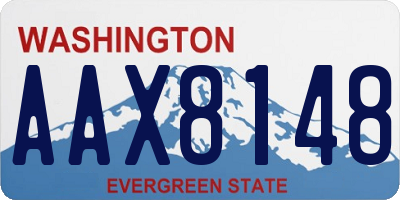 WA license plate AAX8148