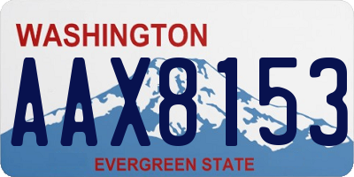 WA license plate AAX8153