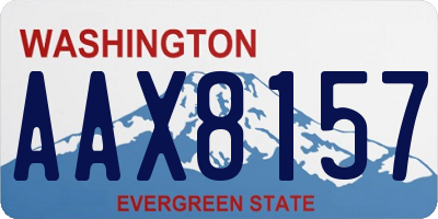WA license plate AAX8157