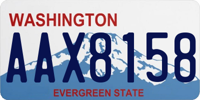 WA license plate AAX8158