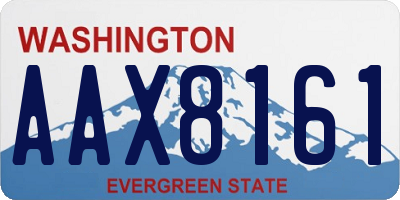 WA license plate AAX8161