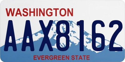 WA license plate AAX8162