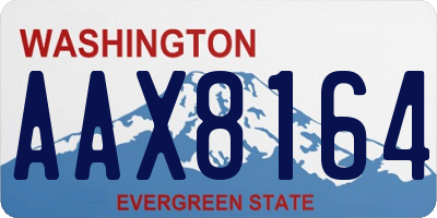 WA license plate AAX8164