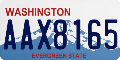 WA license plate AAX8165