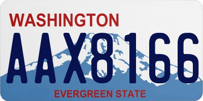 WA license plate AAX8166