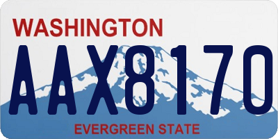WA license plate AAX8170