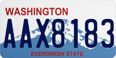 WA license plate AAX8183