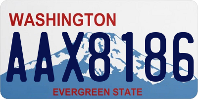 WA license plate AAX8186