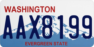 WA license plate AAX8199