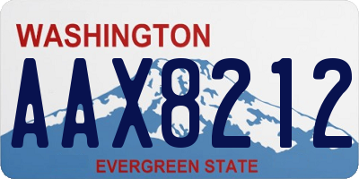 WA license plate AAX8212
