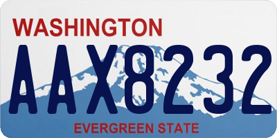 WA license plate AAX8232