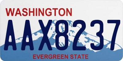 WA license plate AAX8237