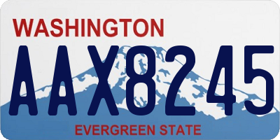 WA license plate AAX8245