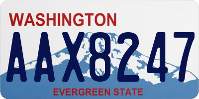 WA license plate AAX8247