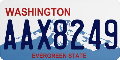 WA license plate AAX8249