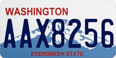 WA license plate AAX8256