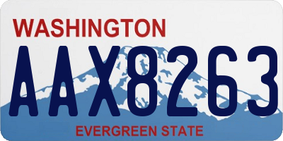 WA license plate AAX8263