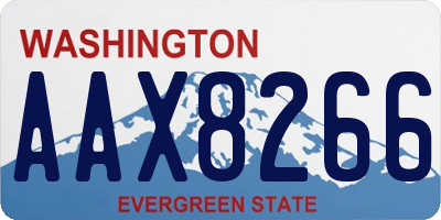 WA license plate AAX8266