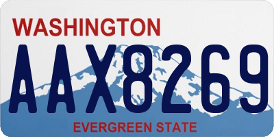 WA license plate AAX8269