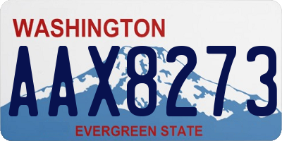 WA license plate AAX8273