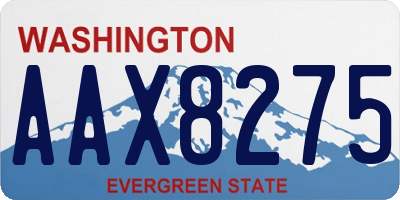 WA license plate AAX8275