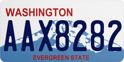 WA license plate AAX8282