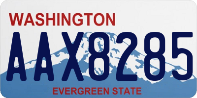 WA license plate AAX8285