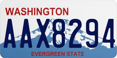 WA license plate AAX8294
