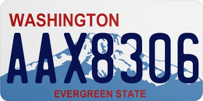 WA license plate AAX8306