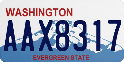 WA license plate AAX8317