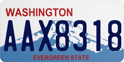 WA license plate AAX8318