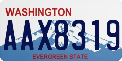 WA license plate AAX8319