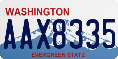 WA license plate AAX8335