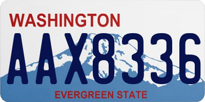 WA license plate AAX8336