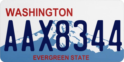 WA license plate AAX8344