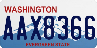 WA license plate AAX8366