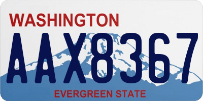 WA license plate AAX8367