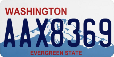 WA license plate AAX8369