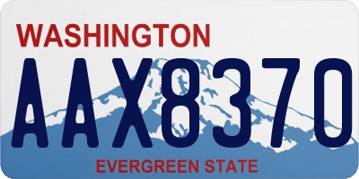 WA license plate AAX8370