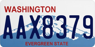WA license plate AAX8379
