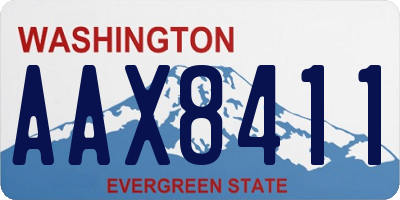 WA license plate AAX8411